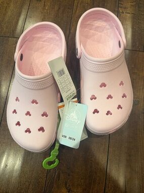 Disney Parks Mickey Icon Pink Crocs NWT Women’s Classic Clogs Size 10